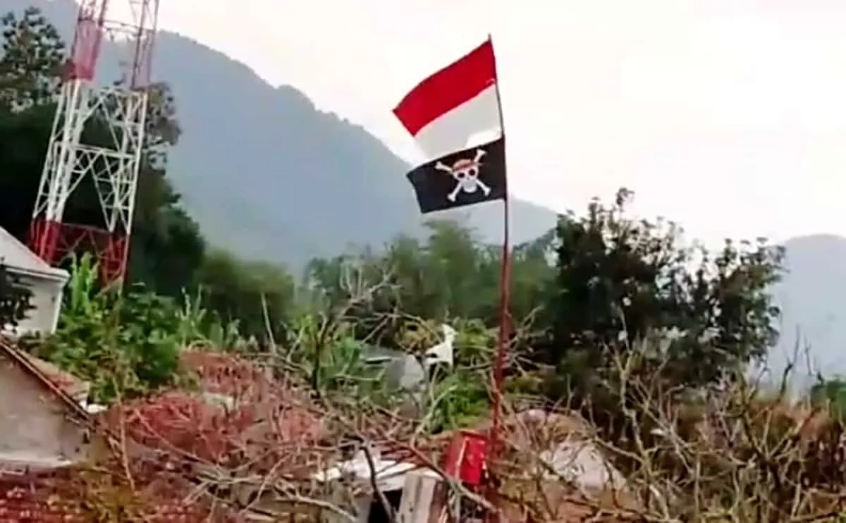 Bendera One Piece Bersanding dengan Merah Putih Menghebohkan Warga KBB