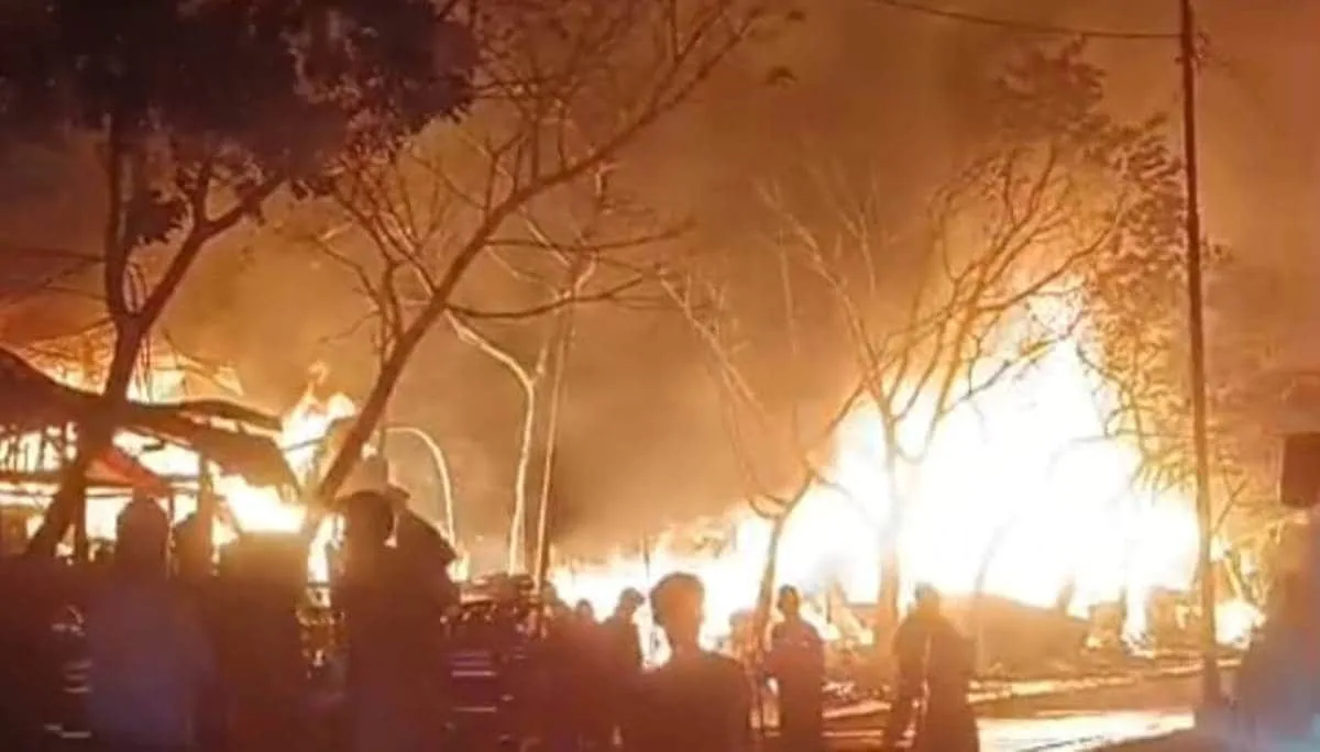 Kebakaran Lahap 18 Jongko Kayu di Sukahaji, Begini Keterangan Aparat