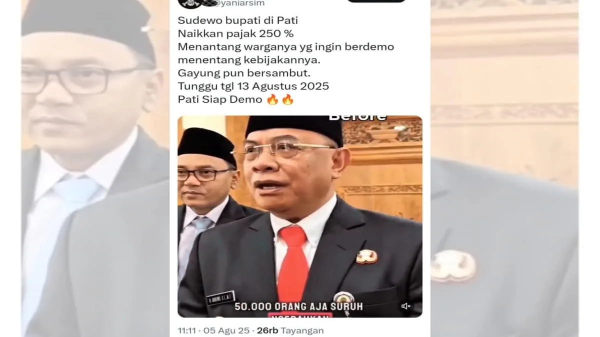 Warganya Ancam Demo Akibat Kenaikan Tarif PBB, Bupati Pati; Saya tak Akan Ubah Keputusan!