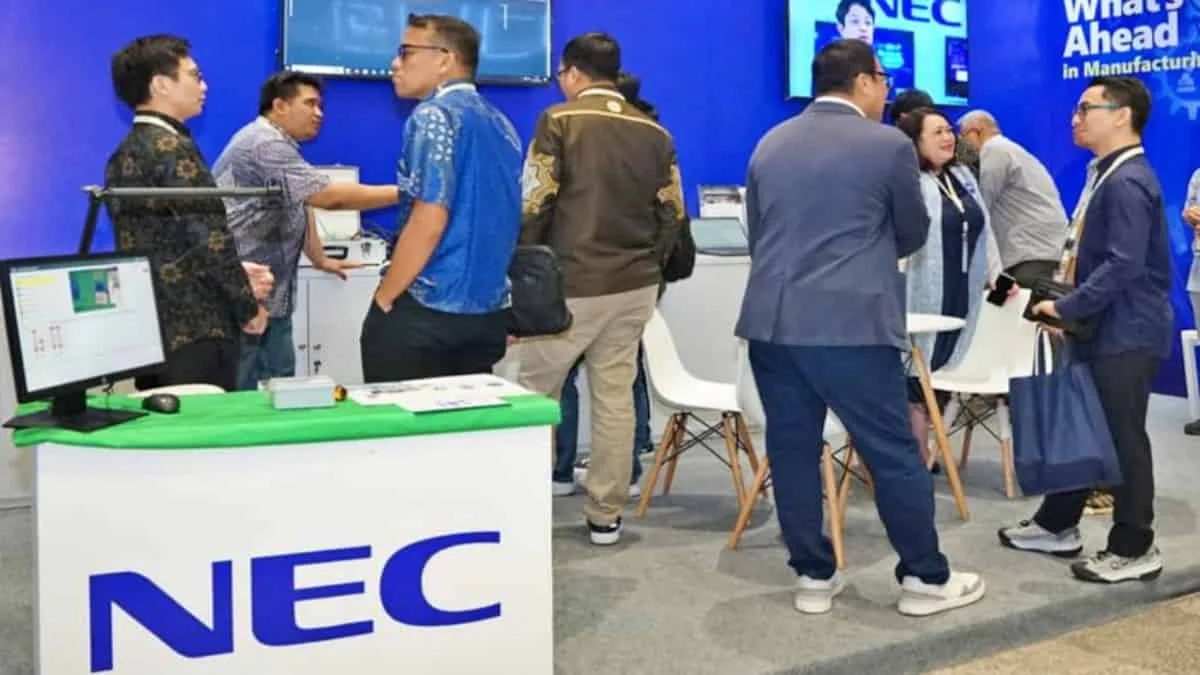 NEC Indonesia dalam ajang Indonesia 4.0 Conference & Expo. Presiden Direktur NEC Indonesia, Joji Yamamoto menegaskan, teknologi berbasis artificial intelligence bukan hanya solusi sementara, melainkan fondasi strategis menuju Making Indonesia 4.0. Foto: ist/