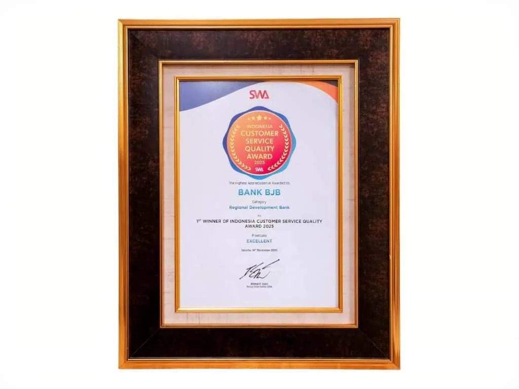 Konsisten Tingkatkan Layanan Nasabah, bank bjb Raih ICSQ Award 2025. (foto: ist)