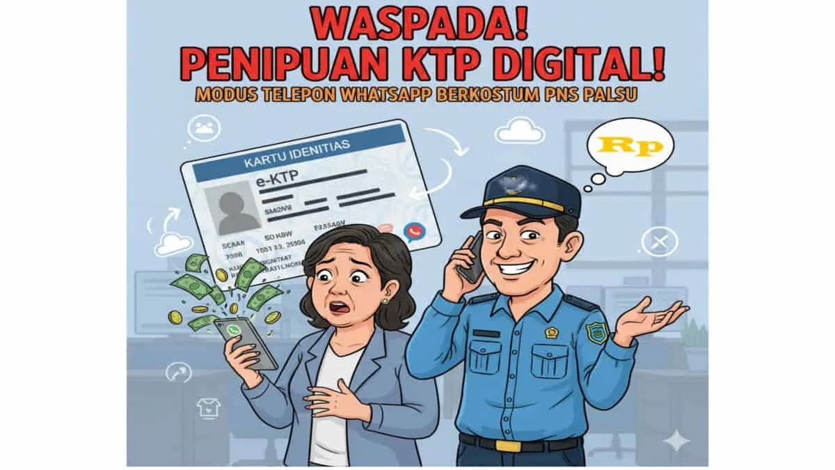 Seorang warga di Kecamatan Arjasari Kabupaten Bandung, Jawa Barat, menjadi korban penipuan dari orang tak dikenal melalui panggilan telepon WA dengan modus aktivasi KTP digital. Gambar: ilustrasi/