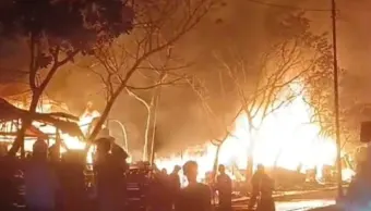 Kebakaran Lahap 18 Jongko Kayu di Sukahaji, Begini Keterangan Aparat