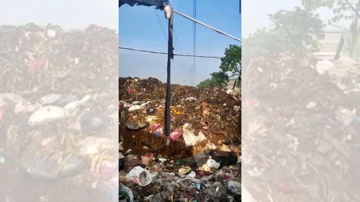 Tumpukan Sampah Pasar Gedebage, Kota Bandung. Foto: ist/tangkapan layar video warga