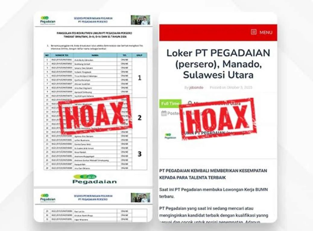 Pegadaian Imbau Pencari Kerja Waspada Penipuan Rekrutmen