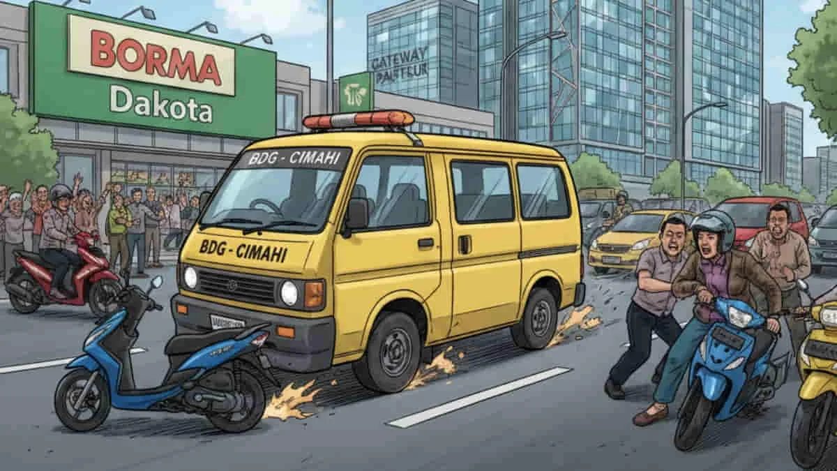 Viral di media sosial upaya perampasan sepeda motor di kawasan Pasteur Kota Bandung, Jawa Barat. Foto: ilustrasi/