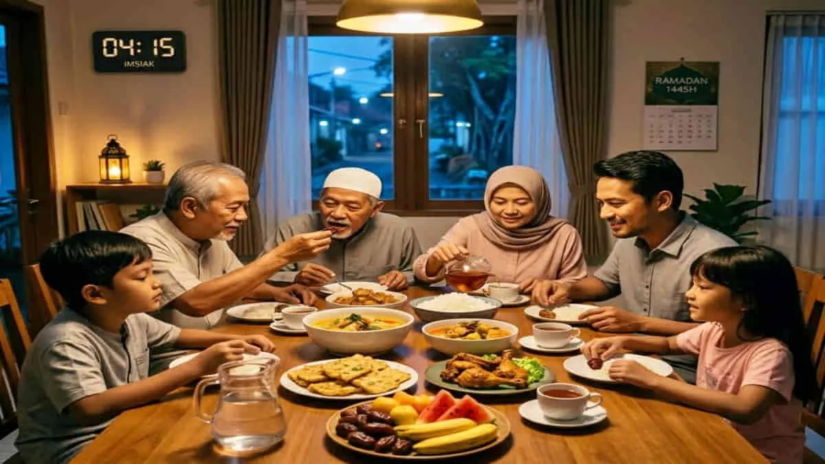 Bukan sekadar makan, melakukan sahur saat hendak menunaikan ibadah puasa, ada keberkahan yang tak terduga. Foto: ilustrasi/